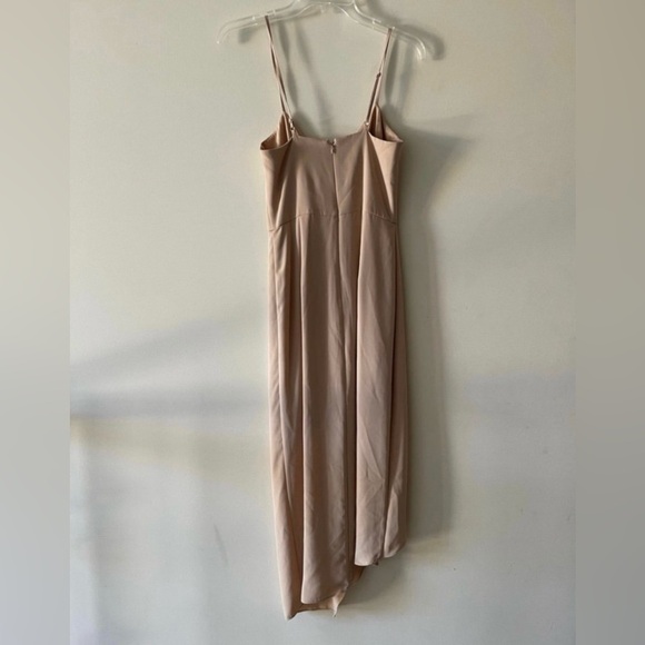 Spaghetti Strap Asymmetrical V-Neck Sleeveless Ruffle Midi Dress - Picture 4 of 4